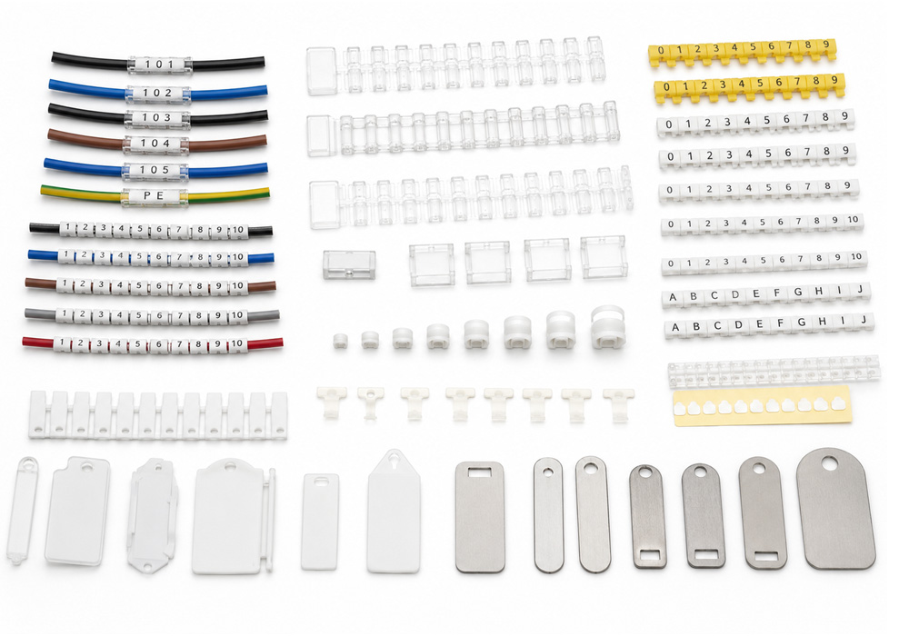 Industrial cable identification and labeling products including cable markers, cable tags, stainless steel identification tags and terminal marking systems.