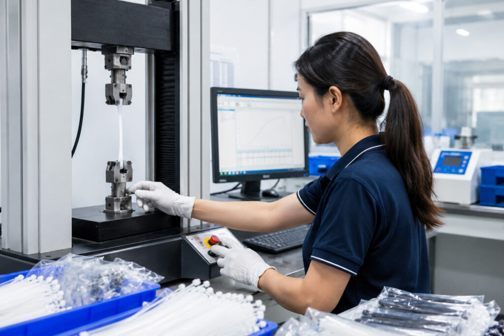 Quality inspection process for cable glands, wire connectors and industrial electrical products.